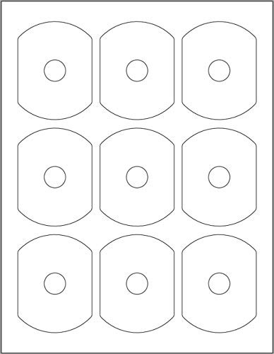 Matte Finish Business Card 9-Up CD Labels 450-Pak -50 Sheets-