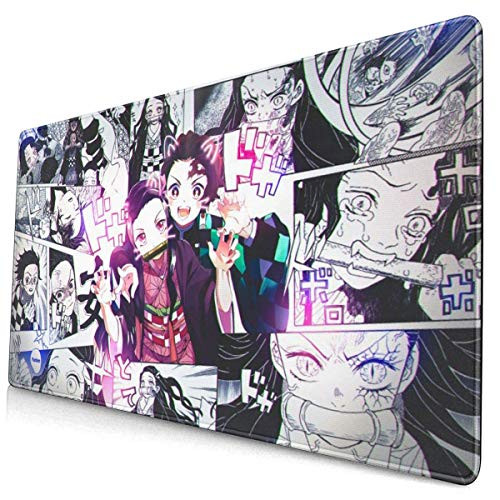 Large Extended Gaming Mouse Pad with Stitched Edge Demon Slayer Kamado Tanjirou Nezuko Anime Desk Mat Non-Slip for Computer Laptop Work Learning-Demon Slayer Kamado Tanjirou Nezuko Anime 4 Large Extended Gaming Mouse Pad with Stitched Edge Demon Slayer Kamado Tanjirou Nezuko Anime Desk Mat Non-Slip for Computer Laptop Work Learning-Demon Slayer Kamado Tanjirou Nezuko Anime 4