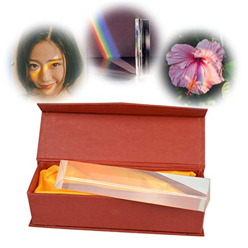 KEENICI Triangular Photography Prism 6" Premium Optical Glass for Teaching Light Spectrum Physics and Photo Photography Portable Optical Rainbow Prism (6" Photography Prism)