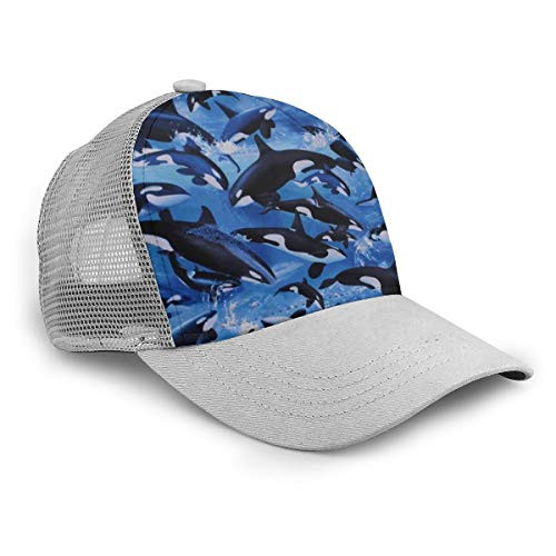 Unisex Baseball-Cap Twill Adjustable Dad-Hat- Killer Whales Orcas Ocean Sea Animals