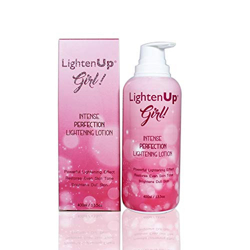 LightenUp Girl Skin Lightening Lotion | 13.5 Fl oz / 400ml | Uneven Skin Tone- Hyperpigmentation Treatments- Fade Dark Spots on- Body- Knees- Hands- Armpit | with Tyrostat and Vitamin C