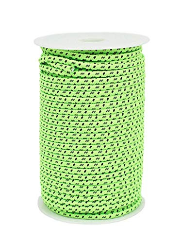 DPLUS Camping Rope 50m Fluorescent Reflective Guyline Tent Rope Nylon Cord Highly Visible Guyline for Outdoor Camping Hiking Tent (2.5mm)