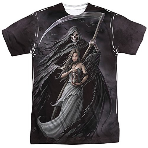 Trevco Men's Anne Stokes Double Sided Print Sublimated T-Shirt- Summon White- X-Large