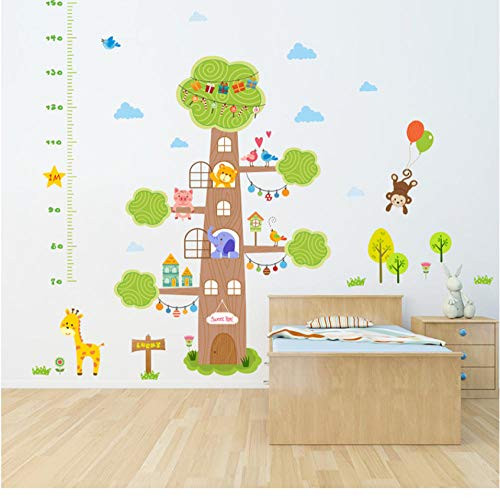 Fangminglei Cartoon Animals Growth Chart Tree Wall Stickers for Nursery Kids Room Giraffe Decoration Mural DIY Children Height Measure Decal 60X90Cm Fangminglei Cartoon Animals Growth Chart Tree Wall Stickers for Nursery Kids Room Giraffe Decoration Mural DIY Children Height Measure Decal 60X90Cm