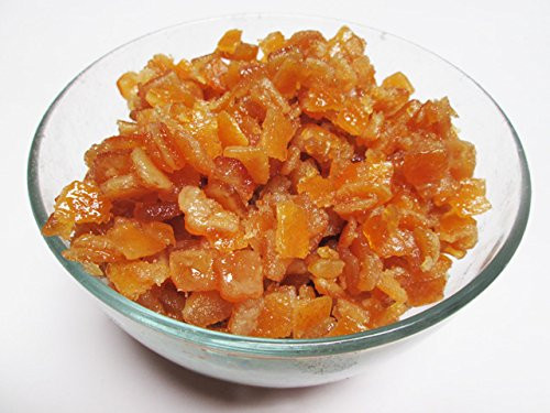 Candied -Glazed- Orange Peel Dices. 3 pound bag