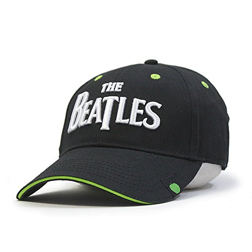 The Beatles Classic Adjustable Baseball Cap Drop T Logo Sgt Pepper Drum Abbey Road -Drop T Green/Black-