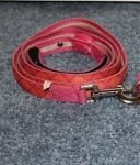 GOOD2GO Geometric Pink  and  Orange Square Print Light-Up LED Dog Leash- 6' L X 1inch W- Large