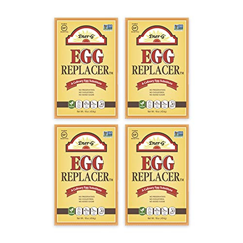 Vegan Egg Replacer by Ener-G | Gluten Free- Vegan- Nut Free- Non-GMO- Kosher | 16 oz Package | 4-Pack