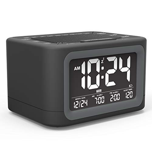 White Noise Sound Machine Loud Alarm Clock for Bedroom- Adults- Sleeping- Heavy Sleepers- with 9 High-Fidelity Soothing Sounds- 95dB Extra Loud Volume- Dual Smart Alarm- Sleep Timer- Headphone Jack White Noise Sound Machine Loud Alarm Clock for Bedroom- Adults- Sleeping- Heavy Sleepers- with 9 High-Fidelity Soothing Sounds- 95dB Extra Loud Volume- Dual Smart Alarm- Sleep Timer- Headphone Jack