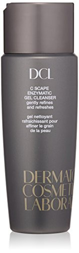 DCL Skincare C Scape Enzymatic Gel Cleanser- Natural Enzymes from Sugar Fruit acids to gently exfoliate and clean pores- Makeup Remover Vittamins C and B5 6.7 Fl Oz