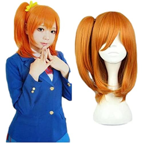 Weeck Anime Orange Love Live Honoka Kosaka Pigtail Girls Cosplay Wig