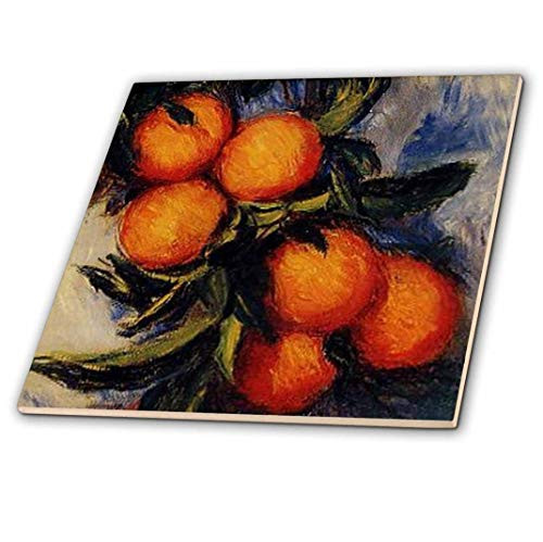 3dRose ct_179197_4 Branch of Orange Bearing Fruit- Claude Monet Dated 1884 Cropped- Pd-Us Ceramic Tile- 12-Inch
