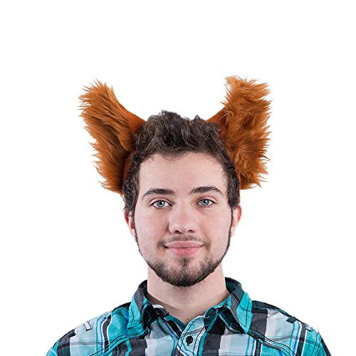 Pawstar Classic Wolf Ear Headband Costume Furry Ears - Rust