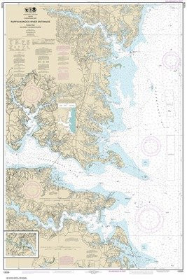 NOAA Chart 12235- Chesapeake Bay Rappahannock River Entrance- Piankatank and Great Wicomico Rivers