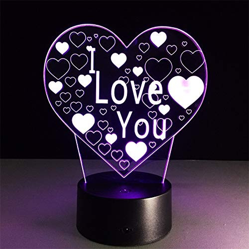3D Lamp Girls Night Light Illusion LED 16 Colors Gradual Changing Touch Switch USB Table Lamp