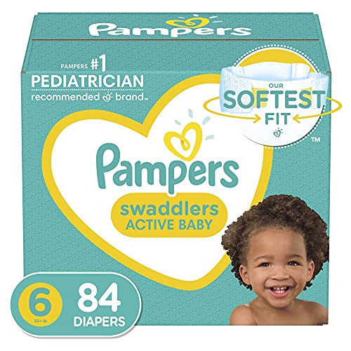 Diapers Size 6- 84 Count - Pampers Swaddlers Disposable Baby Diapers- Enormous Pack