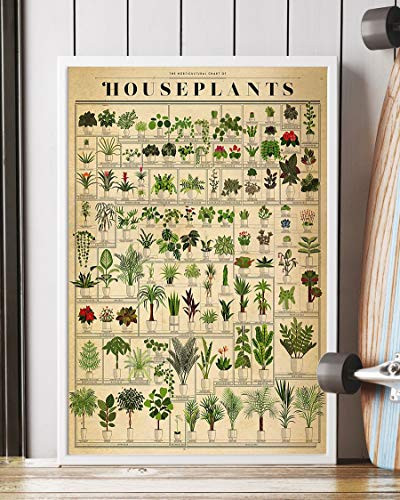 HolyShirts The Horticultural Chart of houseplants Poster -24inch x 36inch-