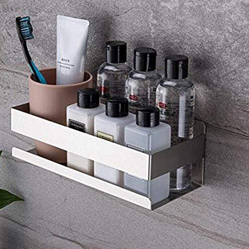 Bathroom Shelf- Self Adhesive Bath Shower Shelf Basket Caddy Shower Caddy- No Drill Wall Mounted Stainless Steel Wall Storage for Bathroom Kitchen Organizer