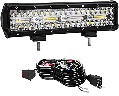 12 Inch Led Light Bar 240W Led Driving Fog Off Road Lights Triple Row Waterproof Spot Flood Combo Beam Led Bar W/Rocker Switch Wiring Harness for Pickup Truck Jeep ATV UTV SUV Boats 12 Inch Led Light Bar 240W Led Driving Fog Off Road Lights Triple Row Waterproof Spot Flood Combo Beam Led Bar W/Rocker Switch Wiring Harness for Pickup Truck Jeep ATV UTV SUV Boats