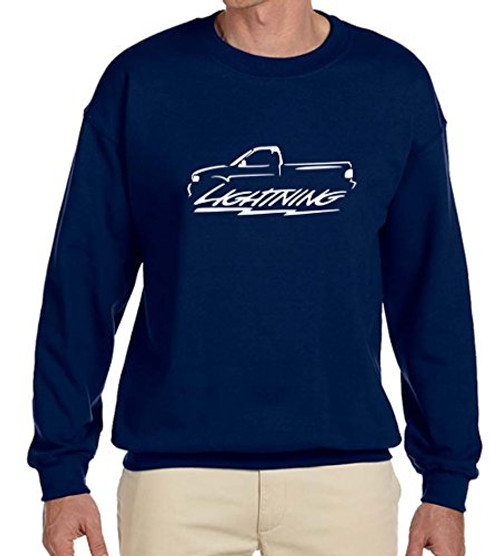 1999-04 Ford SVT Lightning F150 Classic Outline Design Sweatshirt XL Navy Blue