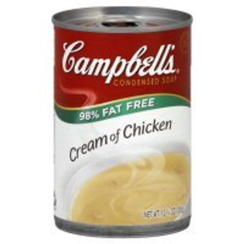 Campbell's- Condensed Cream Of Chicken Soup- 98 percent Fat Free- 10.75Oz Can Campbell's- Condensed Cream Of Chicken Soup- 98 percent Fat Free- 10.75Oz Can