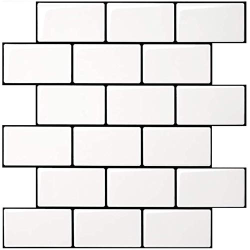 Art3d Subway Tiles Peel and Stick Backsplash -10 Tiles- Thicker Design-