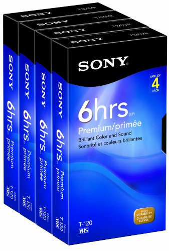 Sony 4T120VRC 4-Pack 120-Minute VHS Tapes -Discontinued by Manufacturer-