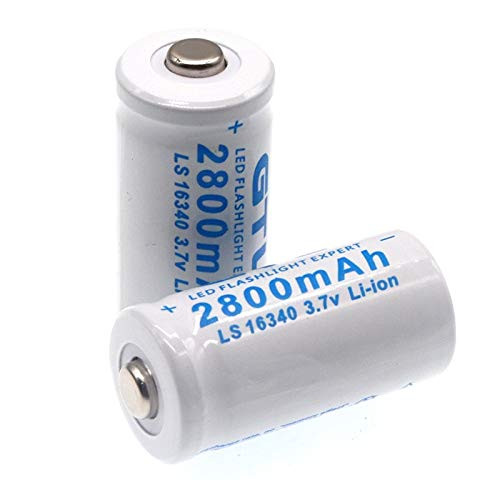 Li Batteryoriginal 3.7V 2800Mah Lithium Li-Ion 16340 Battery Cr123A Rechargeable Batteries 3.7V Cr123 for Laser Pen Led Flashlight Cell 4 Pcs
