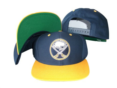 Buffalo Sabres Blue/Yellow Two Tone Snapback Adjustable Plastic Snap Back Hat / Cap Buffalo Sabres Blue/Yellow Two Tone Snapback Adjustable Plastic Snap Back Hat / Cap