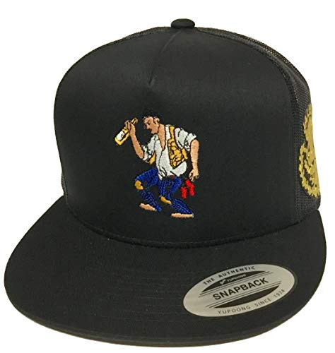 El Borracho de Jalisco Logo Federal Gold 2 Logos hat Black mesh