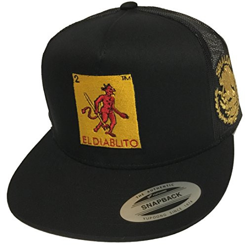 El Diablito de Sinaloa Logo Federal Gold 2 Logos hat Black mesh
