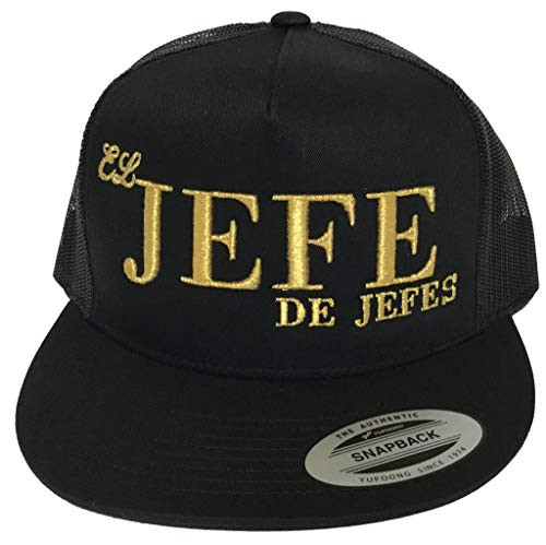 EL GEFE DE JEFES HAT MESH Black Snapback