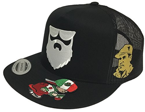 EL SEÑOR DE LA Barba Y EL Chapo CHOLITO EN LA VISERA 3 Logos HAT Black EL SEÑOR DE LA Barba Y EL Chapo CHOLITO EN LA VISERA 3 Logos HAT Black