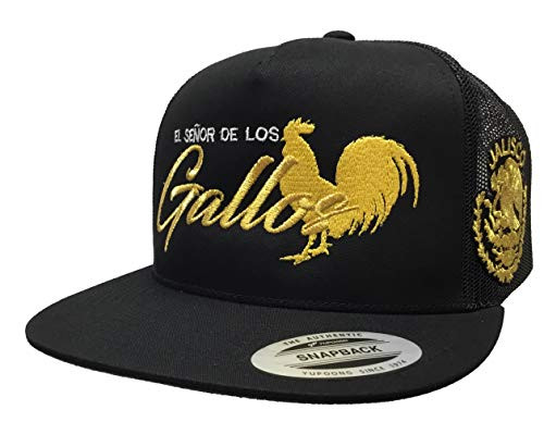 El Señor de Los gallos de Jalisco Logo Federal 2 Logos Hat Black mesh