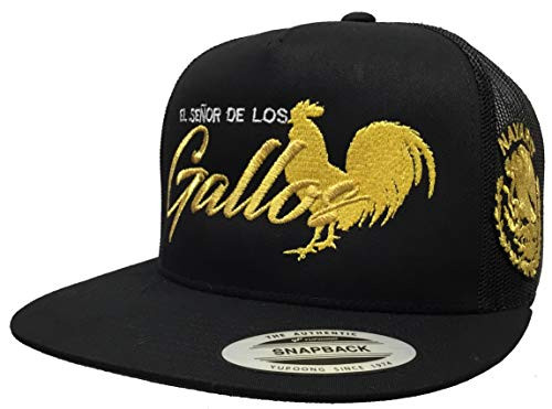 El Señor de Los gallos de Nayarit Logo Federal 2 Logos Hat Black mesh