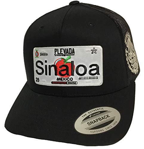 Placa de Sinaloa Logo Federal a lado Silver hat Blank mesh Visera doblada