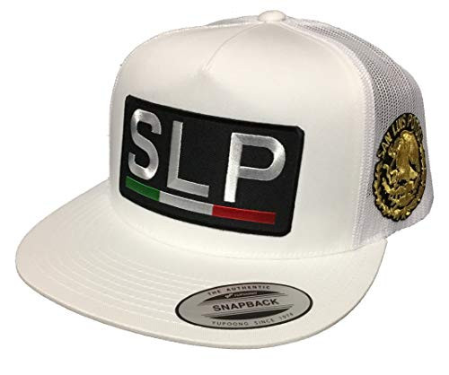 San Luis Potosí 2 Logos -SLP- Logo Federal Gold a lado hat White mesh