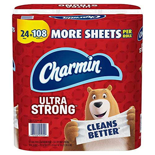 Charmin Ultra Strong Toilet Paper 24 Mega Plus Roll- Bath Tissue- 330 Sheets Per Roll