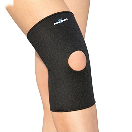 Safe-T-Sport Neoprene Open Patella Knee Sleeve Support by FLA XXX-Large Black Safe-T-Sport Neoprene Open Patella Knee Sleeve Support by FLA XXX-Large Black