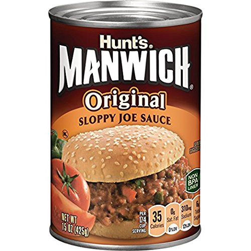HUNTS MANWICH ORIGINAL SLOPPY JOE SAUCE STASH CAN SAFETY DIVERSION 15 OZ with Free BakeBros Silicone Container and Sticker HUNTS MANWICH ORIGINAL SLOPPY JOE SAUCE STASH CAN SAFETY DIVERSION 15 OZ with Free BakeBros Silicone Container and Sticker