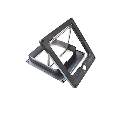 hgkl Cat Door 4 Way Lockable Dog Cat Rotary Switch Pet Door Security Flap Door ABS Plastic Animal Small Pet Cat Dog Gate Door Pet Supplies