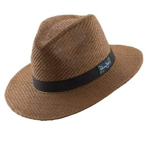 Panama Jack Matte Toyo Ribbon Safari Sun Hat -Brown- Medium-