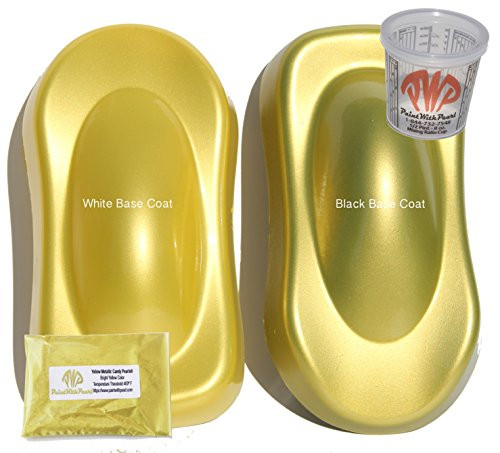 25g Yellow Candy Paint Powder, Metallic Paint Pigment Iron Oxide Paint Powder with 8 oz. Mixing Cup.
