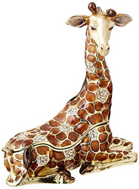Sparkling Collectibles 4inch Resting Giraffe Keepsake Box with Swarovski Crystals Jewelry Box- Trinket Box  and  Figurine
 Sparkling Collectibles 4inch Resting Giraffe Keepsake Box with Swarovski Crystals Jewelry Box- Trinket Box  and  Figurine