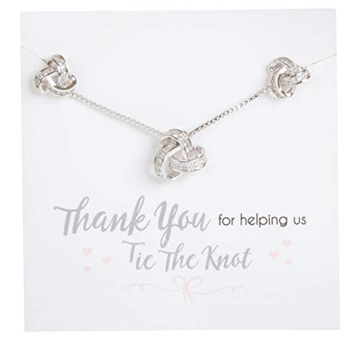 Cleo Classic Designs Bridesmaid Proposal Gift | Knot Earring and Necklace Set | Bridesmaid Jewelry | Bridesmaid Sets | Wedding Jewelry | Bridal Sets -White Gold Plated- Cleo Classic Designs Bridesmaid Proposal Gift | Knot Earring and Necklace Set | Bridesmaid Jewelry | Bridesmaid Sets | Wedding Jewelry | Bridal Sets -White Gold Plated-