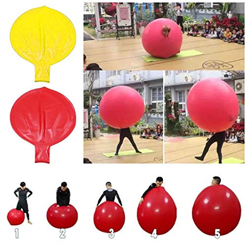 Bambus 72 Inch Latex Climb in Balloon-180cm-- 72 Inch Latex Giant Balloon Large Balloons - Jump Bounce Bump -Red-