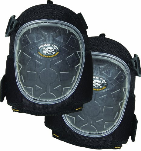 Dead On Tools DOP-96000 Professional No Rock Gel Kneepads with Plastic Gel Cap- Grey