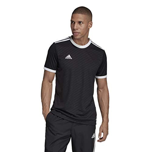 adidas Mens Alphaskin Tiro Jersey- Black/White- Medium