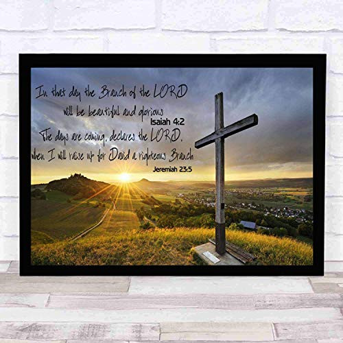 Isaiah 4and Jeremiah 235-in That Day the Branch of the Lord Will Be Beautiful and Glorious- the Days Are Coming- Declares the Lord- When I Will Raise up for David a Righteous Branch. 16x12in
