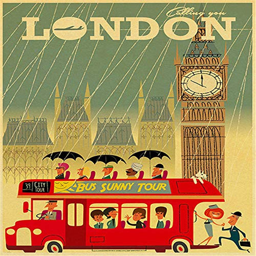 1000 Piece Puzzles for Adults - Jigsaw Puzzles - London Bus Puzzle Game Artwork for Adults Teens Family-26x38cm